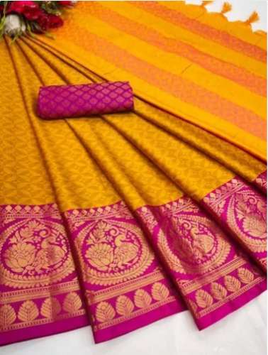 Chitra Rekha Bhagalpuri Jacquard Border Cotton Silk Saree by Omkar Tex