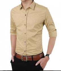  Dot Printed Formal Cotton Shirt for Mens 