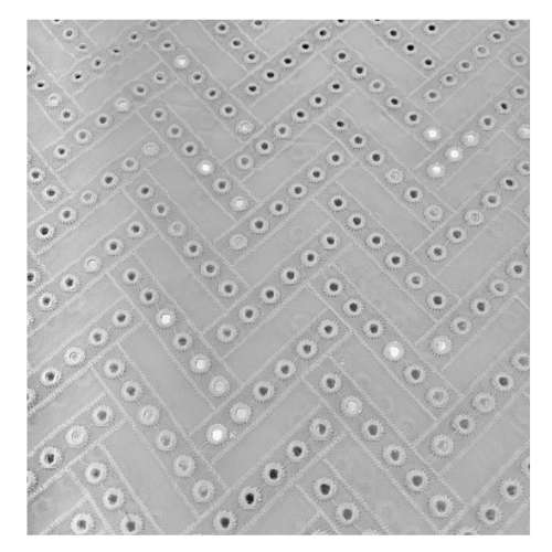 Dyeable Viscose Georgette Mirror Work Fabric