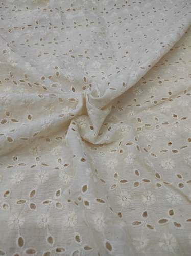 Dyeable Cotton Eyelet Hakoba Fabric