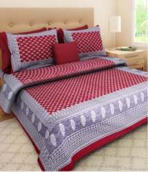 Jaipuri Printed Cotton Double Bed Sheet