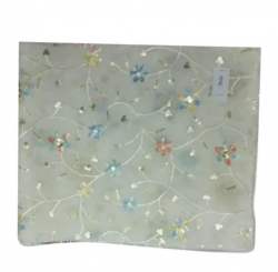 Naturel Crepe Embroidery Fabric