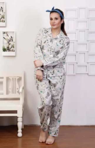 Full Sleeve Printed Ladies Night Suit by J K Garments