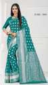 DIAMOND Designer Lichi Silk Saree  thumb 2