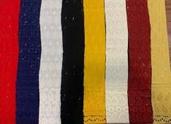 44-45 Inches rayon sequence Embroidered Fanric 