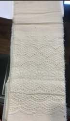 Dyeable Cotton Chikan Work Fabric 