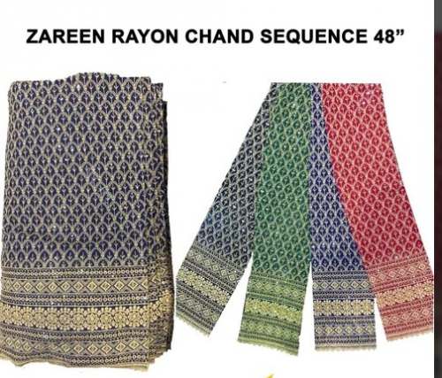 Sequence Embroidered Rayon Fabric 
