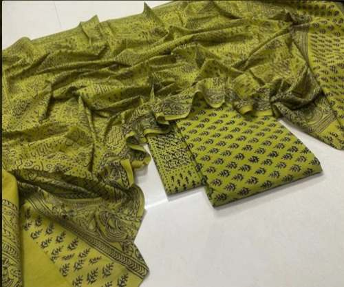 Exclusive New Latest Collection Of Hand Block Printed Cotton Dress Material  by Shiv Printers