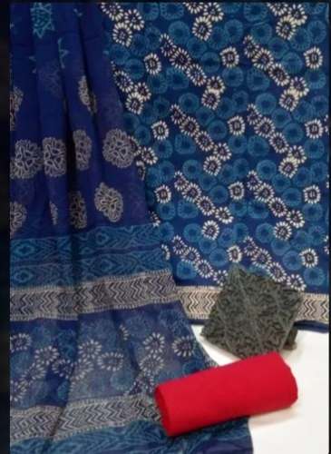 Hand Block Printed Cotton Dress Material for ladies 