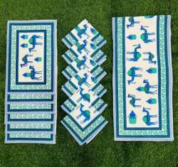 Beautiful Collection Hand Block Sanganeri Printed Table