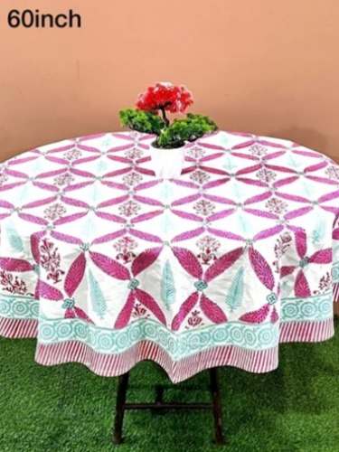 Fancy Cotton Round Table Cover by Khushank Fashions