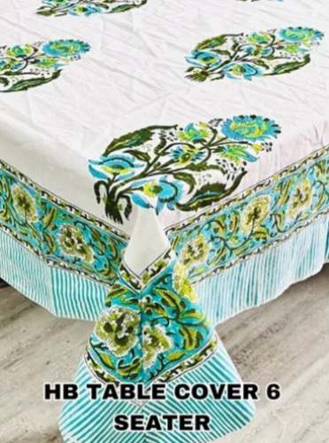 Hand-block Pure Cotton Printed Table Cloth by Khushank Fashions