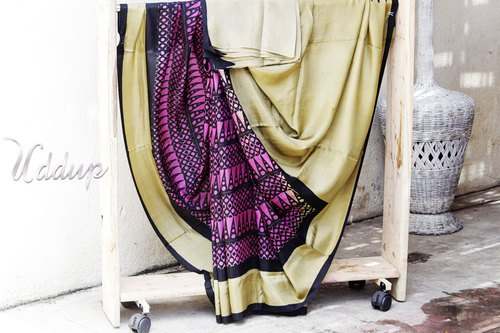 Party wear Crepe Silk Saree by Uddup Designer Boutique