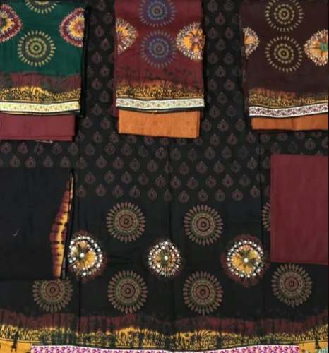Handloom Cotton Kutchi Dress Material by Shreeji Emporium
