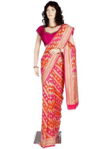 Georgette laheriya saree by Kaya Fashions