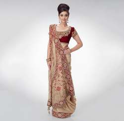 heavy work designer saree