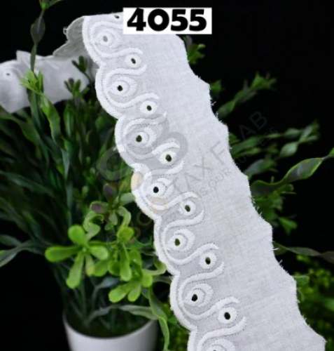Fancy White Cotton Lace  by Seeboo Tax Faab