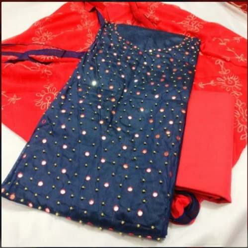 Buy Stylish Unstitched Salwar Suit for ladies  by Meet Fashion
