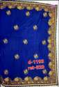 Royal Blue Georgette Embroidery Saree At Wholesale Rate thumb 1
