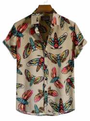 Mens Fancy Lycra Butterfly Printed Shirt