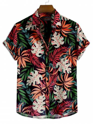 Mens Floral Printed Lycra Shirt