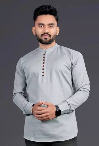 Mens Plain Full Sleeve Collar Neck T Shirt