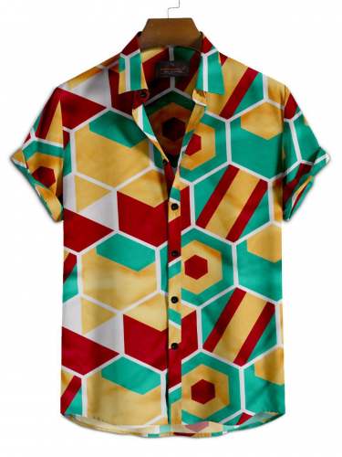Mens Printed Lycra Shirt