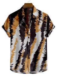 New Collection Lyrca Mens Printed Shirt