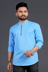 New Collection Plain Short Kurta For Mens