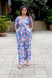 Trendy Cotton Blend Co Ord Set For Women