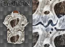 100% Cotton Popcorn Digital Print shirting fabric 