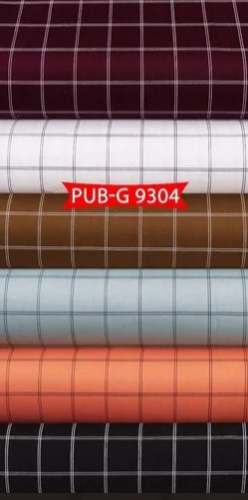 Men Formal Wear Cotton Check Shirting Fabric 