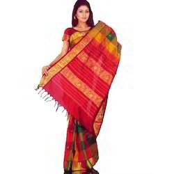 Rangoli Check Silk Butta Saree