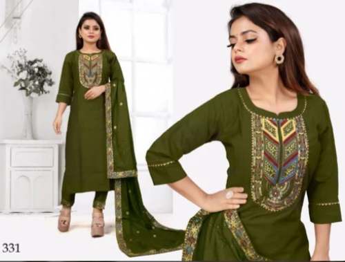 Fancy Kurti Pant Dupatta Set For Women by Meru Creation