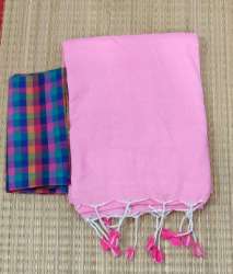 Daily Wear Khadi Cotton Saree With Ikat Blouse