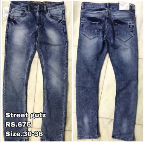 Denim blue Stretchable Comfort Fit Jeans