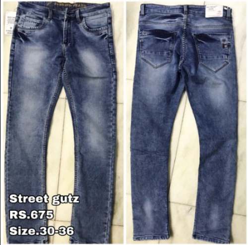 Denim blue Stretchable Comfort Fit Jeans by Chess Collection