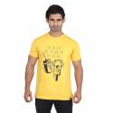 BRAND COLOR TAGG 100% COTTON PRINTED MUSTARD YELLOW MENS T-SHIRT