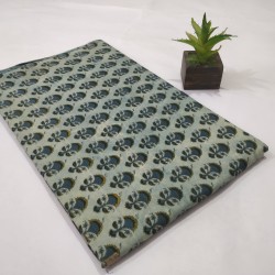 Ajrakh hand block printed cotton fabric