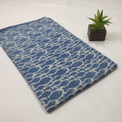 Bagru hand block print cotton fabric