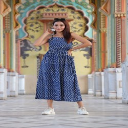 Bagru Handblock printed one piece cotton dress