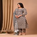 bagru handblock printed suit with cotton dupatta thumb 2