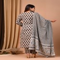 bagru handblock printed suit with cotton dupatta thumb 5