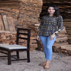 bagru printed cotton tops