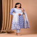 premium bagru handblock printed suit with mulmul cotton dupatta thumb 1