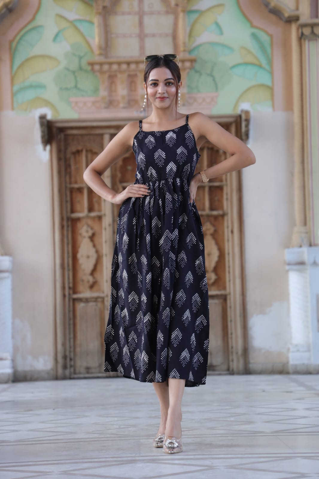 pure cotton dress bagru print