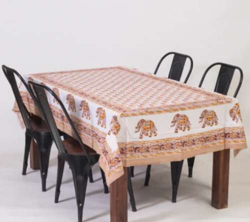 Royal Elephant Print Table Cloth by Shree Carpet And Textile Mahal India Pvt Ltd