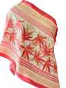 Leaf Printed Cotton Scarf Female thumb 1