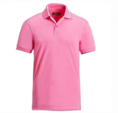 Mens Pink Cotton Organic Polo T Shirt by Sujata Publishers