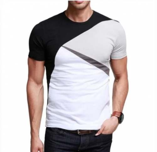 Mens Solid Cotton Half Sleeve T Shirt by Sujata Publishers